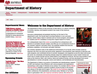 history.unm.edu screenshot