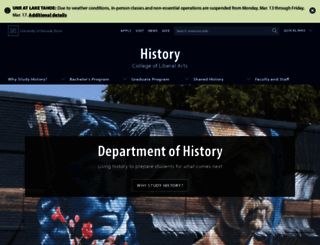 history.unr.edu screenshot