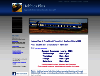 hobbiesplus.com.au screenshot