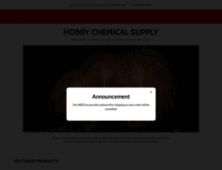 hobbychemicalsupply.com screenshot