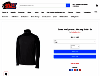 hockeygear.com screenshot