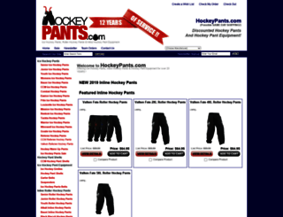 hockeypants.com screenshot