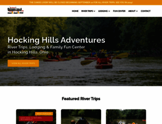 hockinghillscanoeing.com screenshot