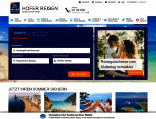 hofer-reisen.at screenshot