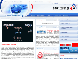 hokej.torun.com.pl screenshot