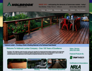 holbrooklumber.com screenshot