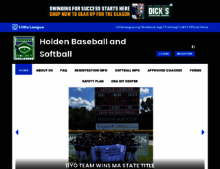 holdenbaseball.com screenshot