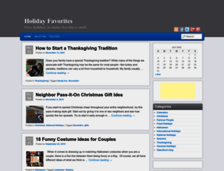 holiday-favorites.com screenshot