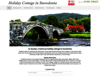holidaycottageinsnowdonia.co.uk screenshot