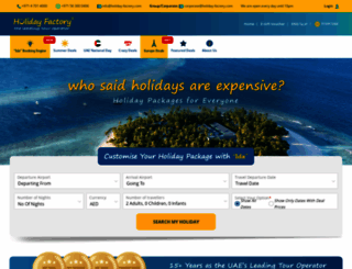 holidayfactory.com screenshot