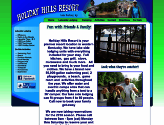 holidayhillsresort.com screenshot
