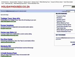 holidayhouses.co.za screenshot