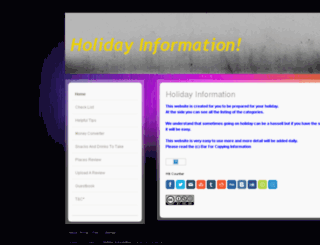 holidayinformation.jimdo.com screenshot