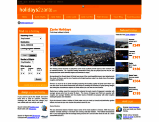 holidays2zante.com screenshot