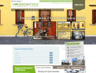 holidaysbycycle.com screenshot