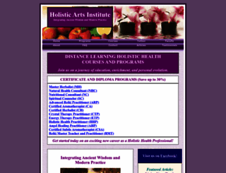 holisticartsinstitute.com screenshot
