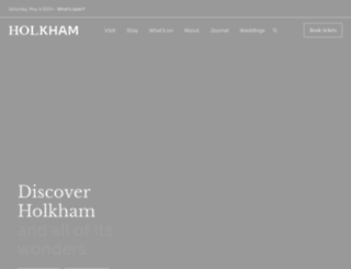holkham.co.uk screenshot