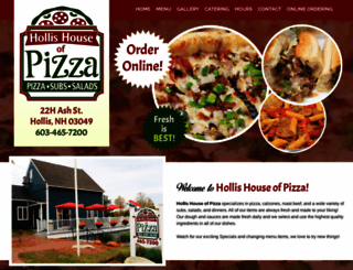 hollispizza.com screenshot