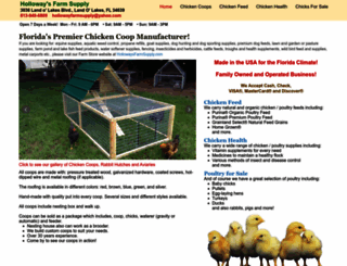 hollowayschickencoops.com screenshot