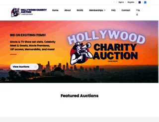 hollywoodcharityauction.com screenshot