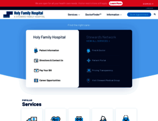 holyfamily-hospital.org screenshot