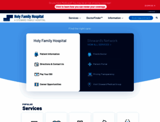 holyfamilyhospital.org screenshot
