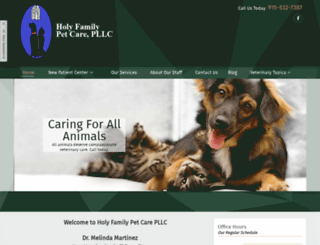 holyfamilypetcare.com screenshot