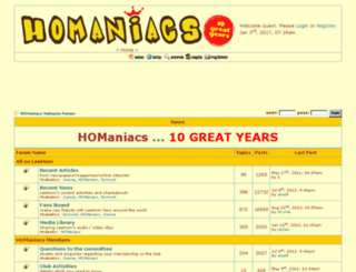 homaniacs.suddenlaunch.com screenshot