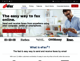 home.efax.com screenshot