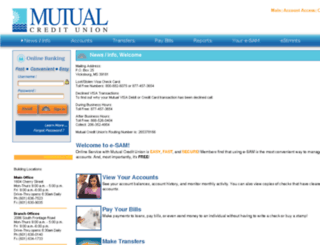 homebanking.mutualcu.org screenshot