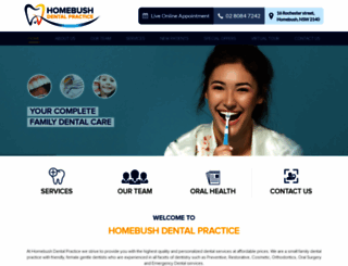 homebushdentalpractice.com.au screenshot