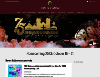 homecoming.fsu.edu screenshot