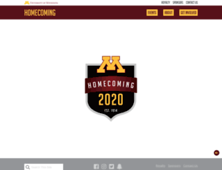 homecoming.umn.edu screenshot