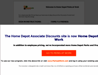 homedepot.corporateperks.com screenshot
