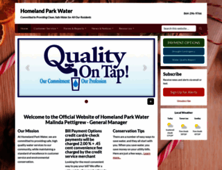 homelandparkwater.com screenshot