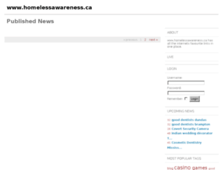 homelessawareness.ca screenshot