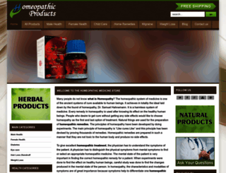 homeopathicproduct.com screenshot