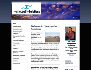 homeopathysolutions.com screenshot