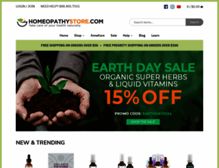 homeopathystore.com screenshot