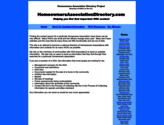 homeownersassociationdirectory.com screenshot