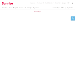 homepage.sunrise.ch screenshot