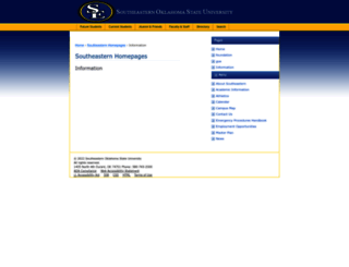 homepages.se.edu screenshot