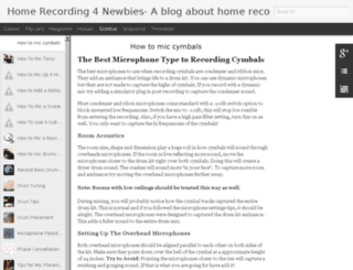 homerecording4newbies.com screenshot