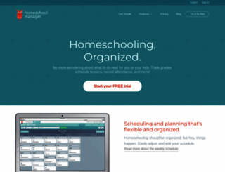 homeschoolmanager.com screenshot