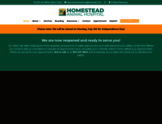 homesteadanimalhospital.net screenshot