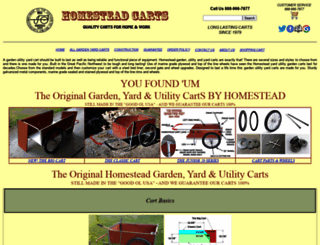 homesteadcarts.com screenshot