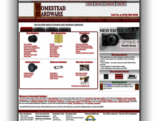 homesteadhardware.com screenshot