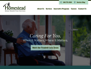 homesteadhomehealthcare.com screenshot