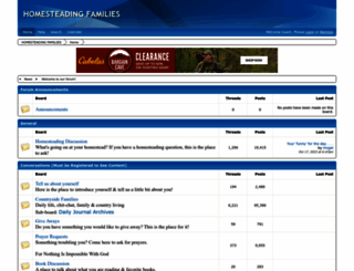 homesteadingfamilies.proboards.com screenshot