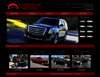 homesteadmotors.com screenshot